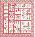 Petal Patch Sew Along Quilt Kit, Spring Floral And Plaid: Front Porch Fabric Collection image 0